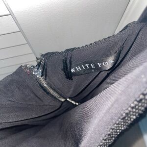 White Fox Black Flapper Dress